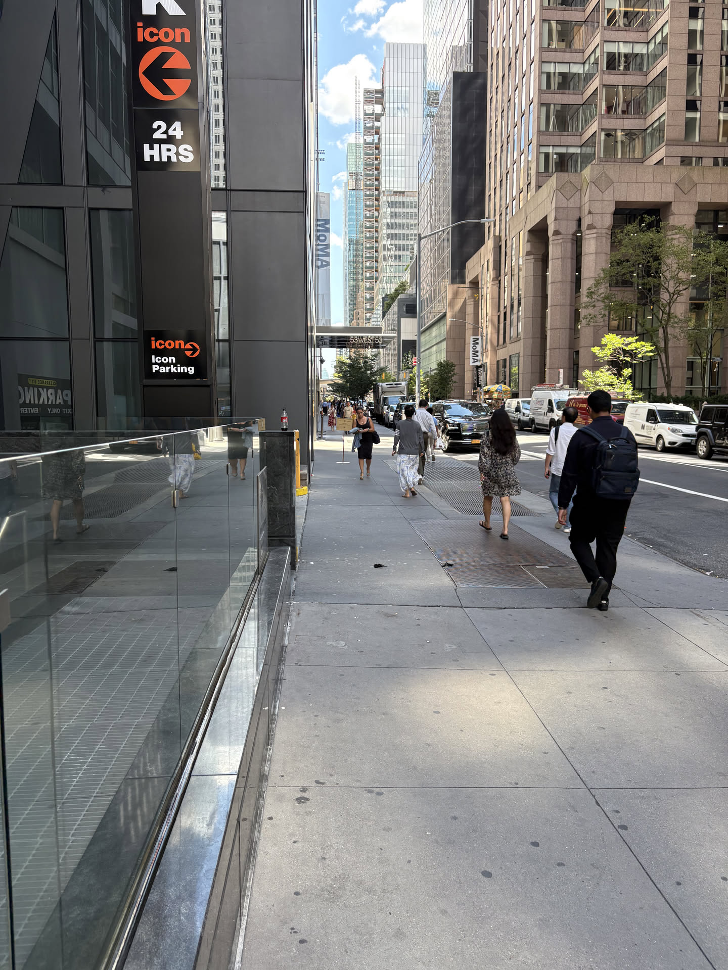 Looking east along West 53rd Street toward the Museum of Modern Art in Manhattan