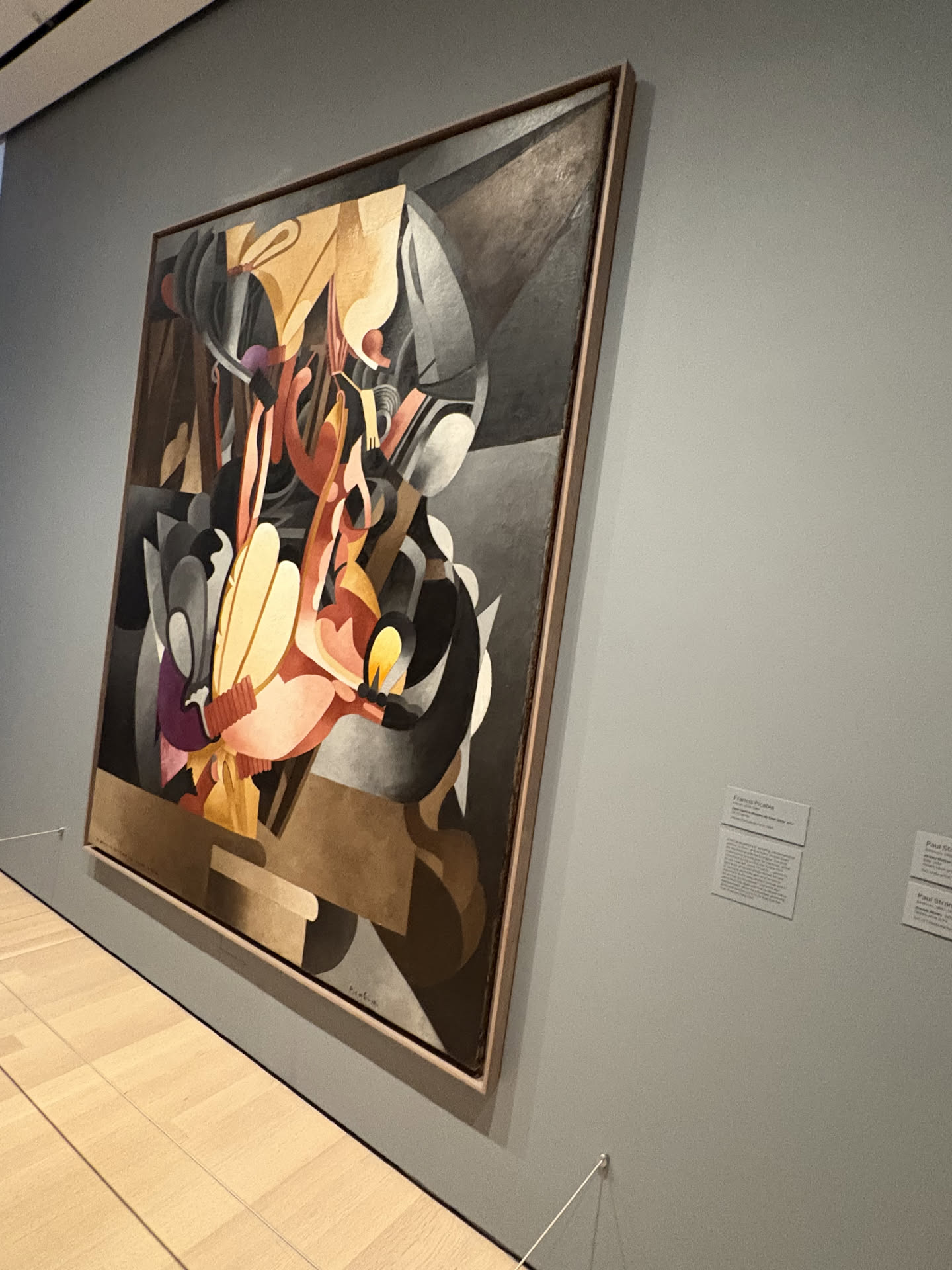 Francis Picabia's I See Again in Memory My Dear Udnie displayed at MoMA